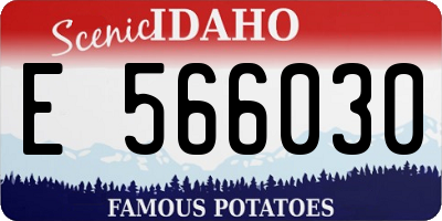 ID license plate E566030