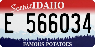 ID license plate E566034