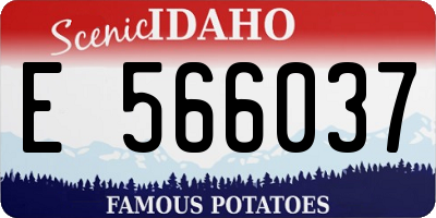 ID license plate E566037