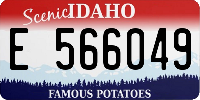 ID license plate E566049