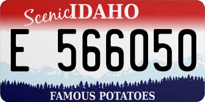 ID license plate E566050