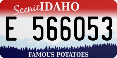 ID license plate E566053