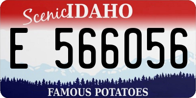 ID license plate E566056