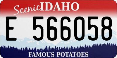 ID license plate E566058