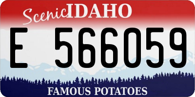 ID license plate E566059