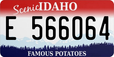 ID license plate E566064