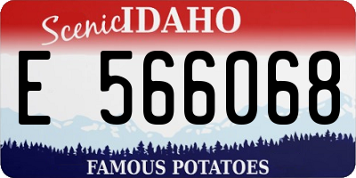 ID license plate E566068
