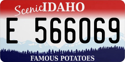 ID license plate E566069
