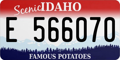 ID license plate E566070