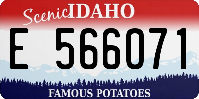 ID license plate E566071