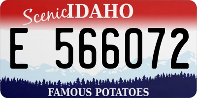 ID license plate E566072