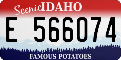 ID license plate E566074