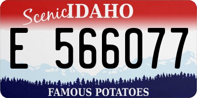 ID license plate E566077