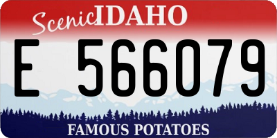 ID license plate E566079