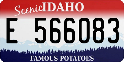 ID license plate E566083