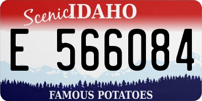 ID license plate E566084