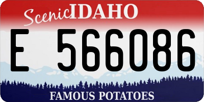 ID license plate E566086