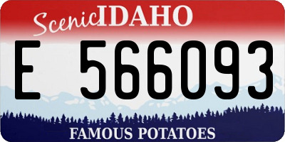 ID license plate E566093