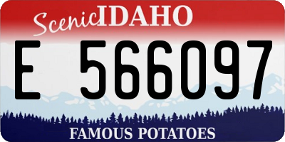 ID license plate E566097
