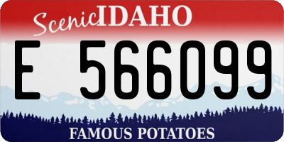 ID license plate E566099