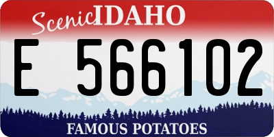 ID license plate E566102