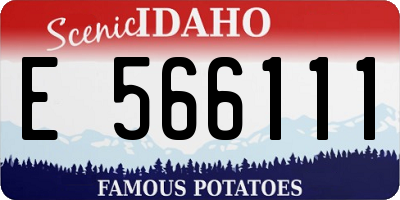 ID license plate E566111