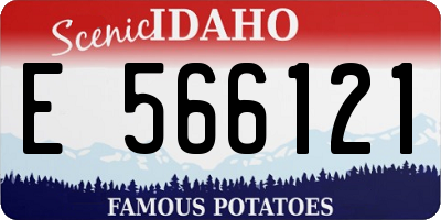 ID license plate E566121