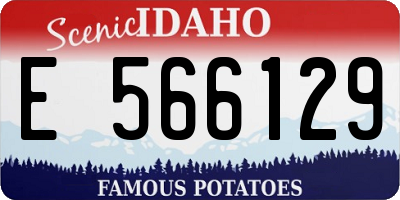 ID license plate E566129