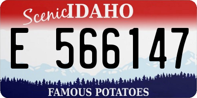 ID license plate E566147