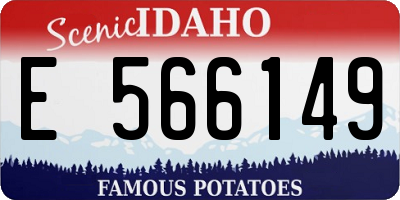 ID license plate E566149