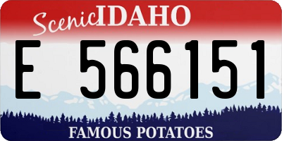 ID license plate E566151