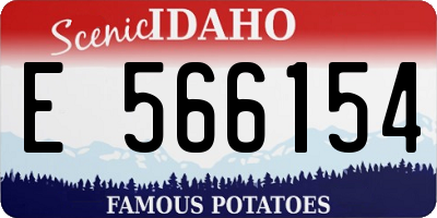 ID license plate E566154