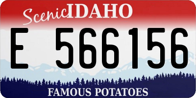 ID license plate E566156