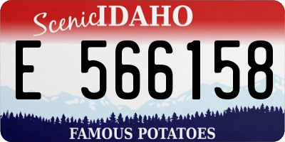 ID license plate E566158