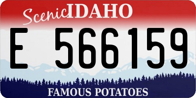ID license plate E566159