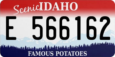 ID license plate E566162