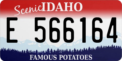 ID license plate E566164