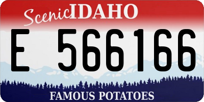 ID license plate E566166