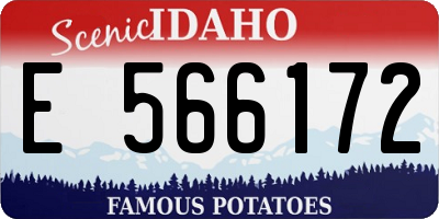 ID license plate E566172