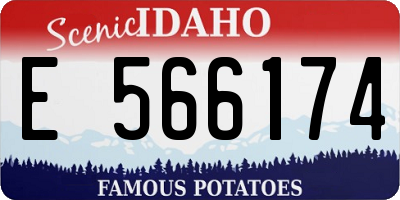 ID license plate E566174