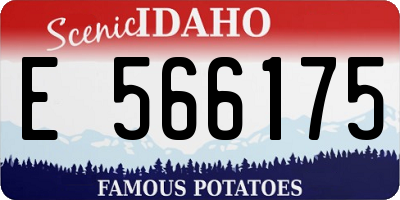 ID license plate E566175