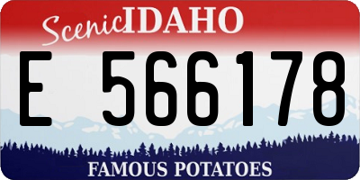 ID license plate E566178