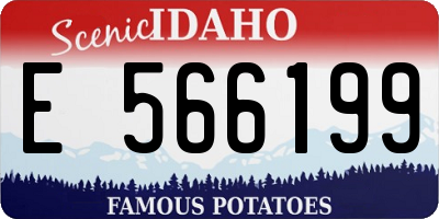 ID license plate E566199
