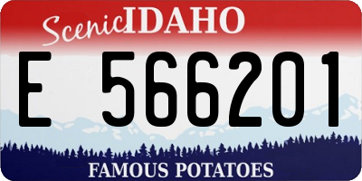 ID license plate E566201