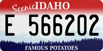 ID license plate E566202