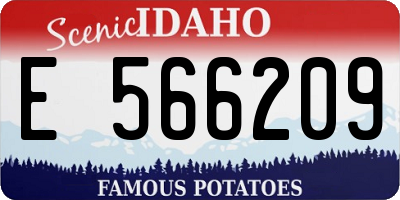 ID license plate E566209