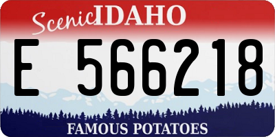 ID license plate E566218