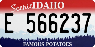 ID license plate E566237