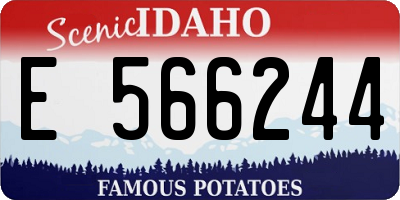 ID license plate E566244