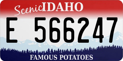 ID license plate E566247